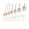 Z-Lite Alton Linear Chandelier, 7-Light, 4.75 In.W x 54 In.L x 14.25 In.H, Modern Gold/Clear+Frosted 824P-7L-MGLD - alternate 7